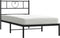 vidaXL - Bedframe - met - hoofdbord - metaal - zwart - 100x200 - cm