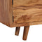 vidaXL - Tv-meubel - met - bewerkte - deuren - 117x30x40 - cm - massief - acaciahout