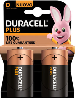 Duracell Plus 100 D - Alkaline Batterijen - Multi-color