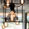 Atmooz - Hanglamp Manilla - Industrieel - Woonkamer / Slaapkamer / Eetkamer - Plafondlamp - Zwart - Hoogte 170cm - Metaal