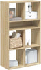 vidaXL - Boekenkast - 66x31x112 - cm - bewerkt - hout - sonoma - eikenkleurig