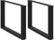 vidaXL - Salontafelpoten - 2 - st - U-vormig - 60x(42-43) - cm - staal - zwart