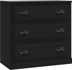 vidaXL - Dressoir - 70x35,5x67,5 - cm - bewerkt - hout - zwart