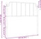 vidaXL - Hoofdbord - 107 - cm - metaal - wit