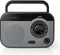 FM-Radio - Draagbaar Model - AM / FM - Batterij Gevoed / Netvoeding - Analoog - 1.8 W - Zwart-Wit Scherm - Koptelefoonoutput - Handgreep - Grijs / Zwart