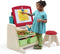 Step2 Flip & Doodle Easel Bureau - 2-in-1 kinderbureau en schildersezel - Beige rood
