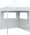 vidaXL - Partytent - met - 2 - zijwanden - inklapbaar - 2x2 - m - staal - wit