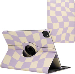 imoshion Tablet Hoes - Geschikt voor iPad Pro 12.9 (2022) / Pro 12.9 (2021) / Pro 12.9 (2020) / Pro 12.9 (2018) - 360° Draaibare Design Bookcase 3 inkepingen - Dancing Cubes