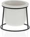 Bloempot Versa Wit Keramisch Metaal (10,5 x 11,5 x 10,5 cm)