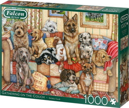 Falcon Gathering on the Couch - Legpuzzel - 1000 stukjes - Multicolor