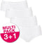 sloggi Basic+ - Dames Midi slip - Extra zachte naden - Wit (4-pack)