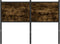vidaXL - Hoofdbord - 120 - cm - bewerkt - hout - en - staal - gerookt - eikenkleurig