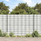 vidaXL - Tuinscherm - 4 - st - marmergrindpatroon - 35x0,19 - m - PVC - grijs