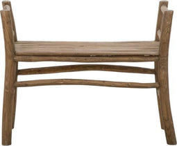 Decoratieve bank Pank - 80x30x64 - Antiek - Teak