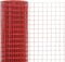 vidaXL Draadgaas vierkant 10x1.5 m staal met PVC coating rood