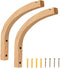 MiOYOOW Houten Plantenhaken - Wandhangers voor Bloempotten - Robuust en Natuurlijk Design - Naturel Hout (2 stuks)