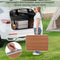 Woltu CPT8135ei - Campingtafel - Lichtgewicht Opvouwbaar Aluminium MDF - Eiken Kleur - 70 x 50 x 60 cm