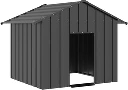 vidaXL - Hondenhok - met - dak - 131x101x102 - cm - gegalvaniseerd - staal