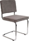 Zuiver Ridge Rib Eetkamerstoelen Grijs - Set van 2