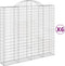 vidaXL - Schanskorven - 6 - st - gewelfd - 200x50x180/200 - cm - ijzer