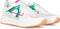 POSH by Poelman RIVER - Dames Sneakers - Chunky zool - Wit met groene combinatie