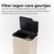 AKSA Home® Touch Bin Prullenbak – Vuilnisbak - Prullenbak afvalscheiding - Afvalscheidingprullenbakken - Afvalbak - 36L - Beige