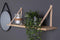 Wandplank - Onbewerkt hout - 80x20cm - Bruin leer