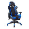 Gamestoel Thomas met voetsteun - bureaustoel racing gaming - ergonomisch - zwart blauw