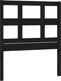 vidaXL - Hoofdbord - 80,5x4x100 - cm - massief - grenenhout - zwart