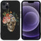 iPhone 13 Hoesje Siliconen - iMoshion Design hoesje - Zwart / Flower Skull