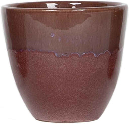 PTMD Vero Ronde Bloempot - H12 x Ø13 cm - Geglazuurd terracotta - Rood
