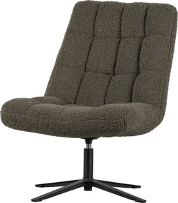WOOOD Job Draaifauteuil - Teddy - Groen - 101x70x85