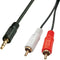 Lindy 35682 - Cinch / Jackplug Audio Aansluitkabel - 2x RCA naar 3,5 mm - Zwart