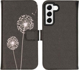 iMoshion Hoesje Geschikt voor Samsung Galaxy S22 Hoesje Met Pasjeshouder - iMoshion Design Softcase Bookcase - Wit / Dandelion