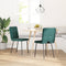 vidaXL - Eetkamerstoelen - 2 - st - fluweel - donkergroen