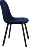 Kick Eetkamerstoel Ted - Donkerblauw teddy stof