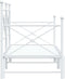 vidaXL - Slaapbank - met - onderschuifbed - zonder - matras - 90x200 - cm - staal - wit