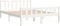 vidaXL - Bedframe - massief - hout - wit - 135x190 - cm