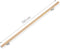 Aluminium trapleuning - rond - 150 cm - Ø 42 mm - beukenhout look - lichtbruin zilver - met wandhouder