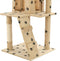 vidaXL - Kattenkrabpaal - met - sisal - krabpalen - 120 - cm - pootafdrukken - beige