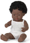 Miniland Babypop Afrikaanse jongen Down 38cm