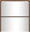 vidaXL - Schoenenkast - met - spiegel - 2-laags - 63x17x67 - cm - bruineiken