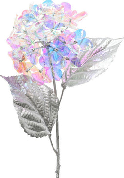 Hortensia plastic l65b15h10 cm zilver/goud