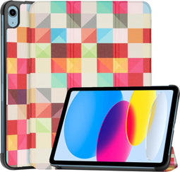 iMoshion Tablet Hoes Geschikt voor iPad 10 (2022) 10.9 inch - iMoshion Design Trifold Bookcase - Meerkleurig /Various Colors