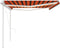 vidaXL - Luifel - automatisch - met - LED - en - windsensor - 5x3 - m - oranje - en - bruin
