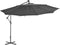 vidaXL - Zweefparasol - met - LED-verlichting - metalen - paal - 350 - cm - antraciet