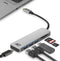 ACT AC7050 - USB-C Hub - 3x USB-A - Kaartlezer - PD Pass-Through - Grijs
