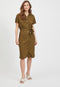VILA VISAFINA S/S SHIRT DRESS - Dames Jurk - Totale lengte 105 cm bij maat S - Maat S
