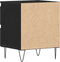 vidaXL - Nachtkastje - Zwart - Eiken - 40x35x50 - cm - Gefabriceerd - Hout