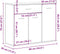 vidaXL - Dressoir - 88x30x70 - cm - spaanplaat - oud - hout
